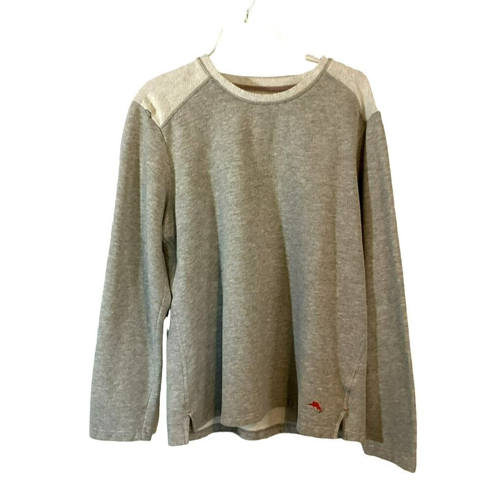 Tommy Bahama Sweatshirt Pullover Crew Neck Long Sleeve Gray Women's Size Large